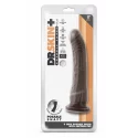 DR. SKIN PLUS 9 INCH POSABLE DILDO CHOCOLATE