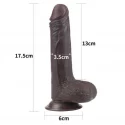 7'' Sliding-Skin Dildo Coffee