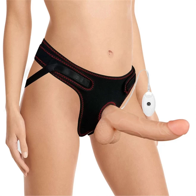 Realistyczny strap-on z wibracją Vibrating Easy Strapon Set 8.5''