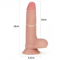 Realistyczne dildo z przyssawką Dual Layered Platinum Silicone