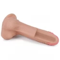 Realistyczne dildo z przyssawką Dual Layered Platinum Silicone