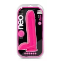 NEO ELITE 10INCH COCK WITH BALLS NEON PURPLE