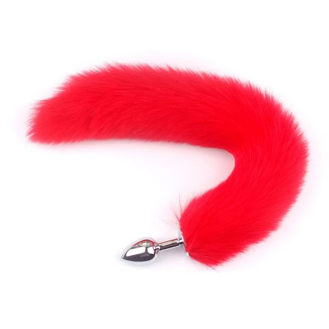Anal Plug Small with Long Tail Red Passion Labs