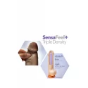 DR. SKIN PLUS 8 INCH POSABLE DILDO WITH BALLS VANILLA