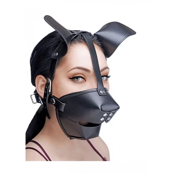 Pup puppy play hood + breathable ball gag