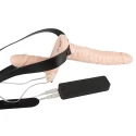 Podwójny wibrator na paskach Strap On Duo