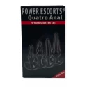 Plug-Quatro Anal Plugs Starter Set- 4-Pack Black