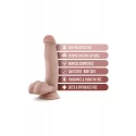 DR. SKIN DR. MARK 7 INCH DILDO WITH BALLS BEIGE