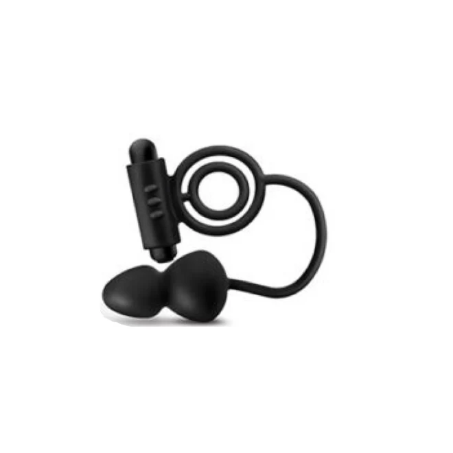 Korek analny z wibrującym ringiem - Anal Plug with Vibrating Cockring