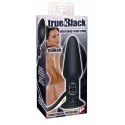 Korek analny z pompką i wibracjami - True Black Vibrating Anal Plug