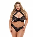 LACE HALTER BIKINI SET, M/L
