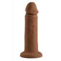 EVOLVED 6INCH VIBRATING DONG, DARK FLESH