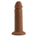 EVOLVED 6INCH VIBRATING DONG, DARK FLESH