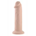 EVOLVED 7INCH GIRTHY VIBRATING DONG, LIGHT FLESH
