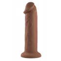 EVOLVED 7INCH GIRTHY VIBRATING DONG, DARK FLESH