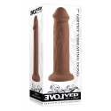 EVOLVED 7INCH GIRTHY VIBRATING DONG, DARK FLESH
