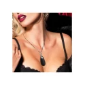 Vibrating silicone teardrop necklace