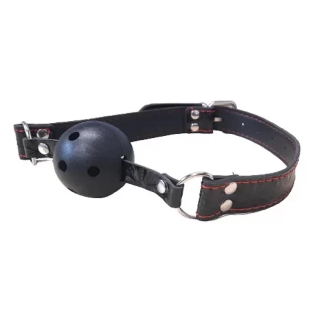 Knebel na regulowanym pasku Ball Gag Fetish Game Black Passion Labs