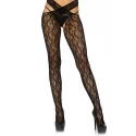 Rajstopy Floral Crotchless Wrap Tights