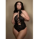 Body koronkowe Backless & Crotchless Teddy Plus Size