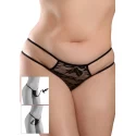 Stringi z korkiem analnym i łańcuszkami HookUp Crotchless Pleasure Pearl +Size