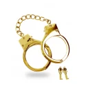 Metalowe kajdanki Gold Plated BDSM Handcuffs