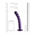 Beaded g-spot dildo - 8'' / 20,5 cm - gun metal