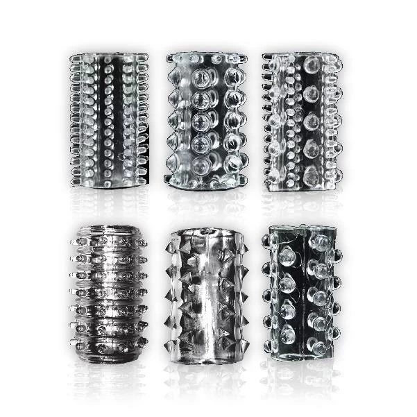 Icon crystallines cock sleeves 6-pack
