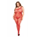 BACI OFF THE SHOULDER BODYSTOCKING RED, OS