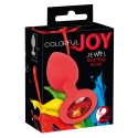 Plug analny z cyrkonią Colorful Joy Jewel Red Plug Small