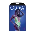 SPOTLIGHT - Contrast Elastic Lace Body with Snap Closure - Neon Green