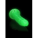 Slim dildo suction cup - gitd - 9'' / 22,5 cm