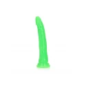 Slim dildo suction cup - gitd - 9'' / 22,5 cm