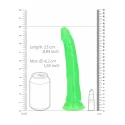 Slim dildo suction cup - gitd - 9'' / 22,5 cm