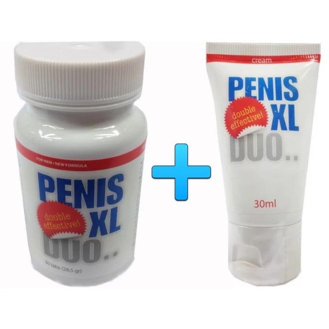 Zestaw powiększający penisa (tabletki+krem) Penis XL Duo (30 tab.+30 ml)