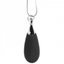 Vibrating silicone teardrop necklace