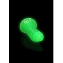 Slim dildo suction cup - gitd - 7'' / 18 cm