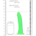 Slim dildo suction cup - gitd - 7'' / 18 cm