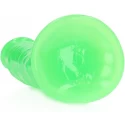 Slim dildo suction cup - gitd - 7'' / 18 cm