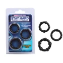 3 Erection Rings Set Black Stay Hard