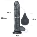 Dildo z przyssawką i z funkcją wytrysku 11"