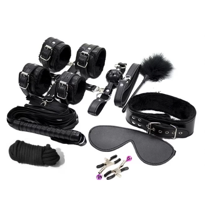 BDSM Set 10 Pieces Control Me Black Guilty Toys
