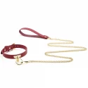 Guilty Toys Luxury Red/Gold Leash and Collar Set