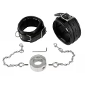 Kajdanki z pierścieniem na penisa Fetish Collection Hand Cuffs & Cock Ring