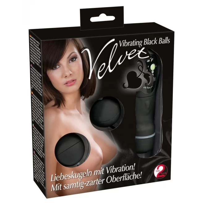 Kulki wibrujące Velvet Vibrating Black Balls