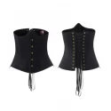 Gorset z otwartym biustem ze skórzanymi nasutnikami Underbust Corset