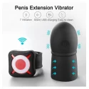 Super Striker Penis Sleeve with Vibrations - Black