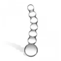 Kulkowe dildo Curved Glass Beaded