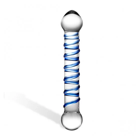Dildo szkalne ze spiralą Glas Spiral