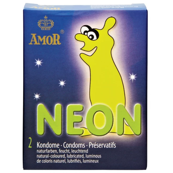 Prezerwatywy świecące w ciemności Amor Neon 2szt.